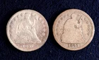 1841 & 1857 Seated Liberty Half Dime lot of 2