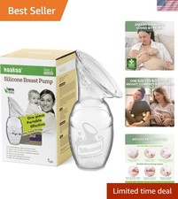 Lightweight Silicone Manual Breast Pump - 4oz Clear, Travel-Friendly Design