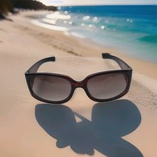  11 Vintage Oceano Edlyn Brown Oval Sunglasses Italy 56/18 125