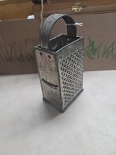 Vintage Primitive Tin Cheese Grater  6 1/2 Ta...