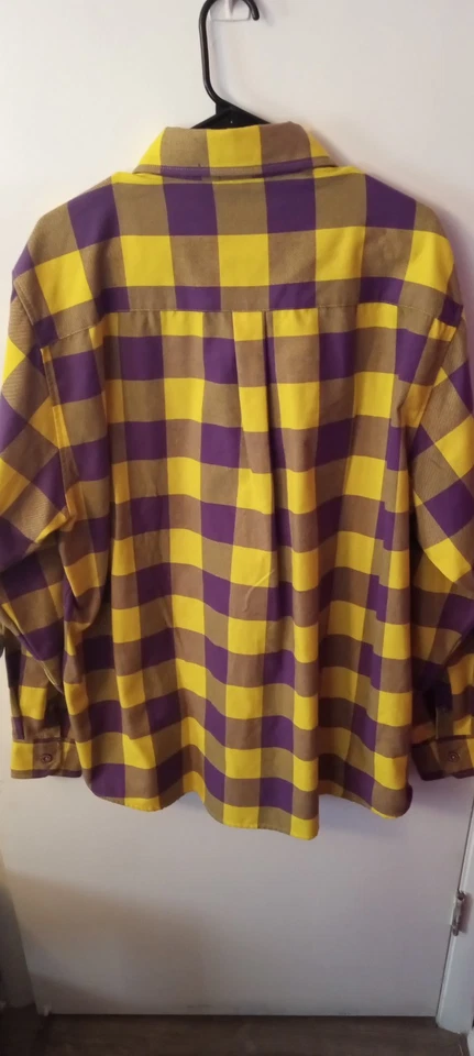  DIXXON Flannel Company THE MAMBA KOBE BRYANT Mens XXL  LAL Purple Yellow Plaid - Image 2 of 4