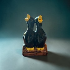 Two Black Birds On A Log Double Pie Bird Vent
