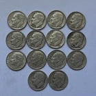 FOR JULIE ONLY: Lot of 14 SILVER ROOSEVELT DIMES PRE-1965 90% SILVER