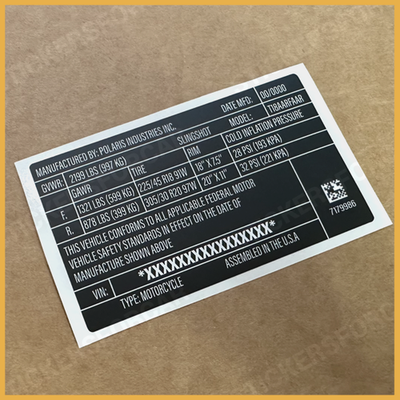 VIN Sticker Label For POLARIS ATV All Models 7179986 | eBay