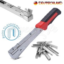Hammertacker Schlagtacker Handtacker Klammerger&auml;t + 2000 Klammern Heftkammern