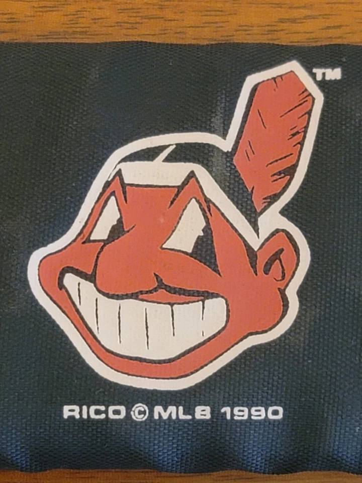 Vtg Rico Cleveland Indians Chief Wahoo Logo Blue Tri-fold Wallet 1990 - Image 2 of 4