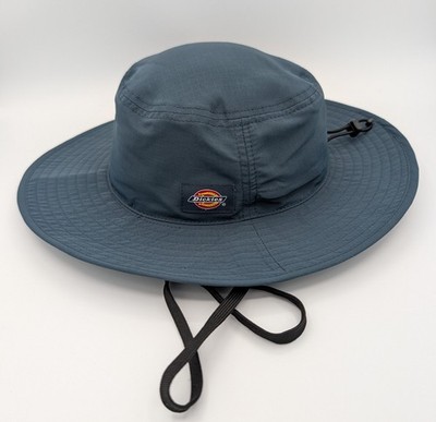 Dickies Ripstop Sun Hat Mens Boonie Bucket Wide Brim Toggle Strap Blue Gray OSFM
