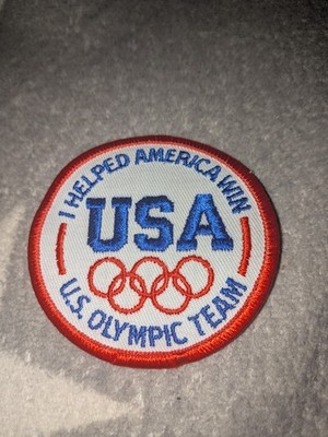 Vintage I Helped America Win Olympic USA Team Patch 3'' New USA Olympics 