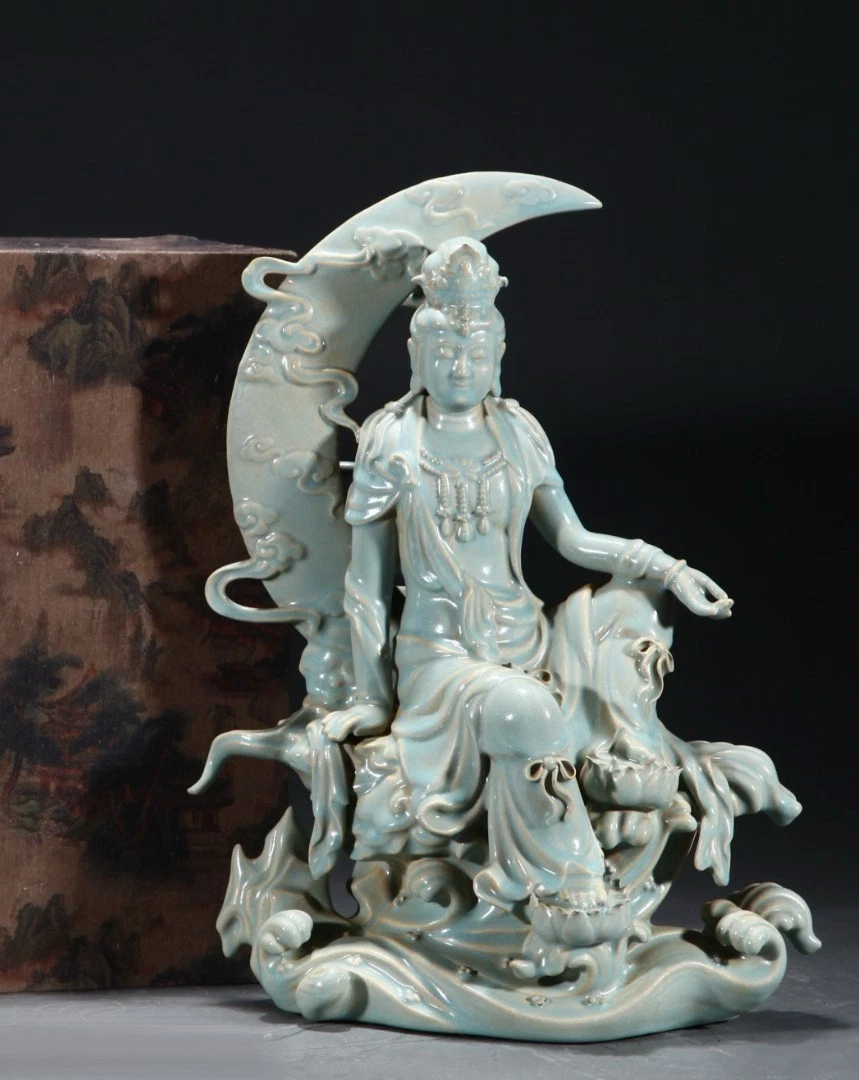 陶瓷古董中国Kwan-殷雕像、雕像| eBay