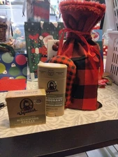 Dr. Squatch .Birch Wood Breeze Deodorant /Bar Soap/ Body  Sponge &Matching Bag