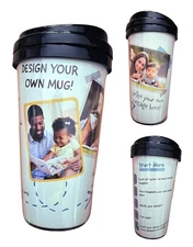 Greenbrier Customizable Photo Travel Mugs 2pcs 11 ozs each - by akj - Black Slid