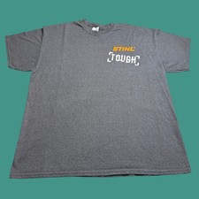 STIHL Tough Gray T Shirt XL Outdoor Workwear Logging Utility Graphic Streetwear