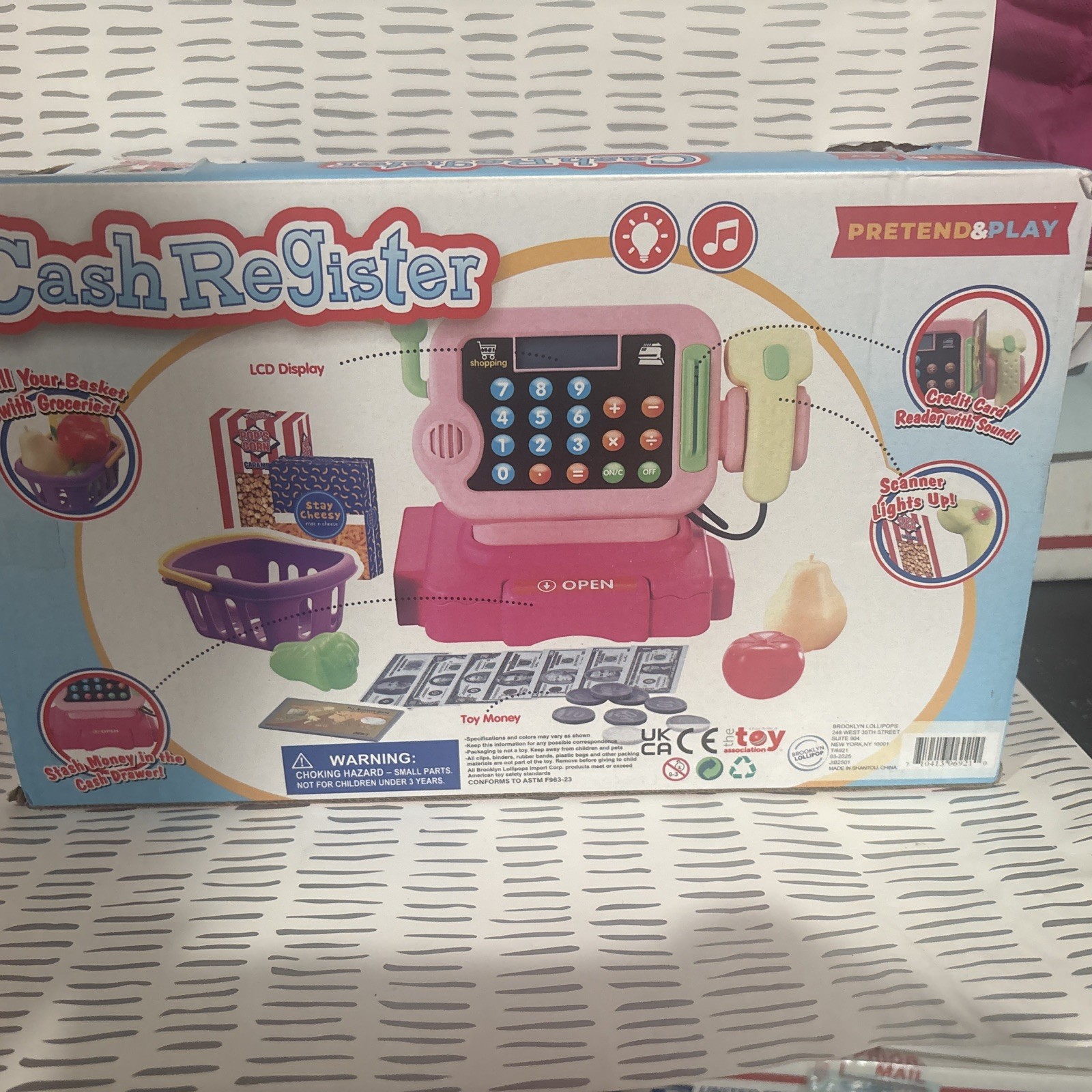 как выглядит Pretend Play Cash Register Toy with Scanner, Credit Card Reader Toy Money NEW фото