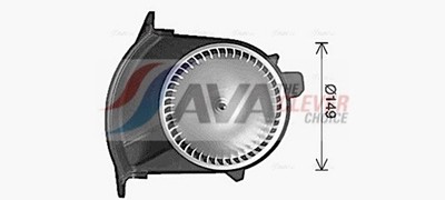 AVA Clever Choice Innenraumgebläse RT8655 für NV400 NISSAN 149mm Kunststoff 12V
