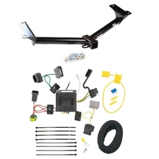 Draw Tite Black Round Tube Class III Hitch & Wiring Connector for Dodge Journey