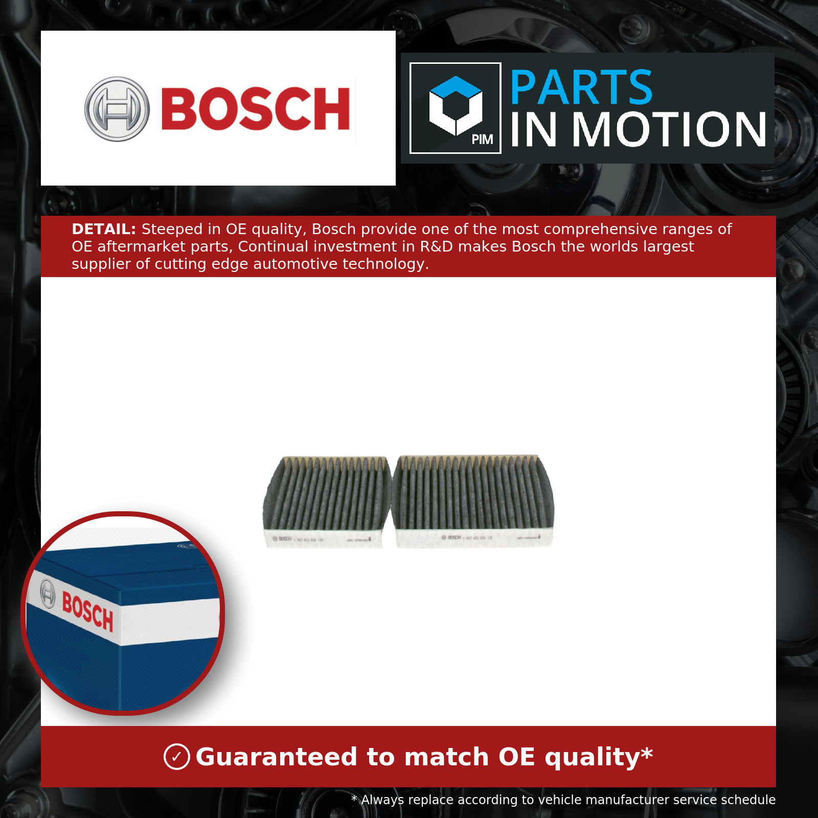 Cabin filter Activated Carbon Filter 1 987 432 436 BOSCH for CITROËN PEUGEOT DS - Image 5