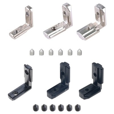 10pcs L Shape Brackets Corner Connectors for Aluminum Profiles & Frame