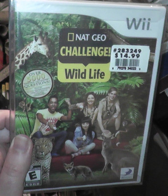 new sealed nat geo challenge! wild life nintendo wii