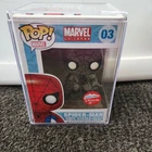 Funko Pop! Marvel Spider-Man (Black & White) Fugitive Toys Excl.#03 W/ Hard Case