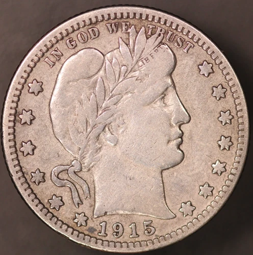 1915 D BARBER QUARTER | FRESH FROM AN OLD COLLECTION | LOT CC-580