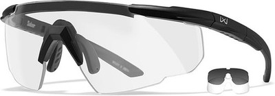 Wiley X Saber 307 Ballistic Advanced Safety Shooting Glasses Smoke and Clear