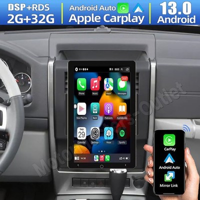 Android 13 Rotatable Car Radio Stereo GPS RDS Carplay For Jeep Liberty 2008-2012