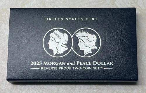 2025 Morgan and Peace reverse proof silver dollar set
