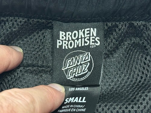 NWT Men's Broken Promises x Santa Cruz Boneyard Wind Pants Size Small Black - Picture 7 of 15