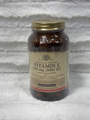 Solgar Vitamin E 670 mg (1000 IU), Naturally Sourced Vitamin E, 100 Softgels