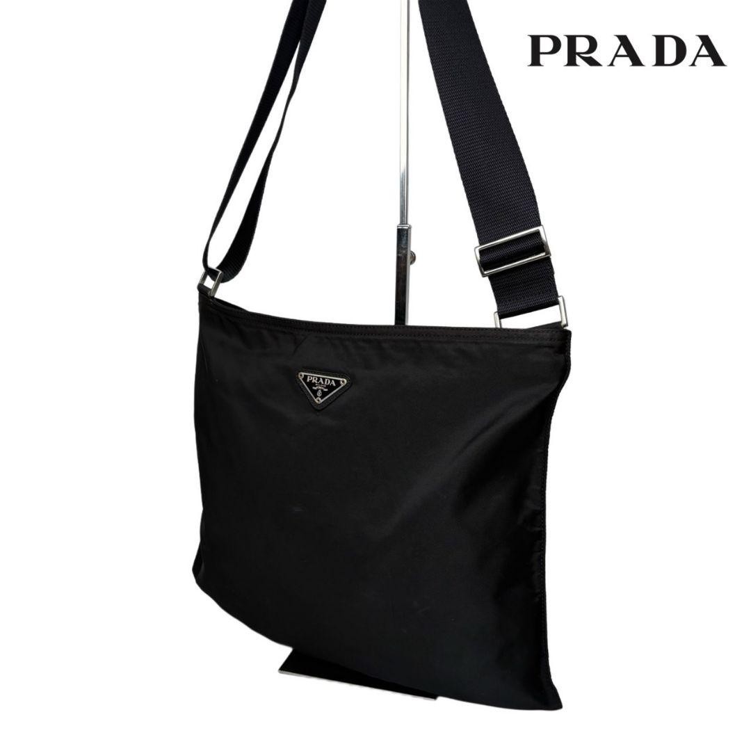 Prada Black Tessuto Nylon Adjustable Crossbody Shoulder Bag