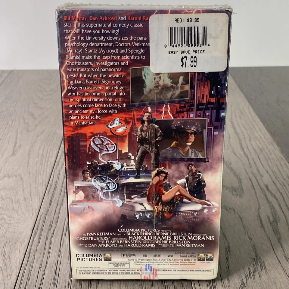 Ghostbusters Widescreen Edition VHS 1998 Brand New & Sealed - HTF - Rare Foto 4 de 4