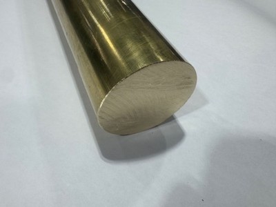 2'' Solid Brass Round Rod x 4'' Long, C360 Brass, 2'' Diameter Brass Rod