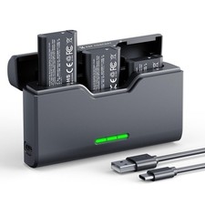 K F CONCEPT NP-BX1 Battery and Charger Set Compatible with Sony ZV-1 ZV-1 II ...