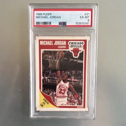 Fleer 1989-90 Fleer Michael Jordan #21 Chicago Bulls PSA 6 Graded
