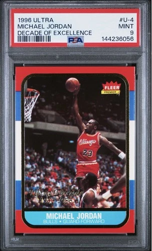 MICHAEL JORDAN 1996 Fleer #U-4 PSA 9 Ultra Decade of Excellence MINT Chicago