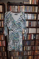 GUESS Los Angeles Knit Dress blue Green Gray yellow Ladies sz 0 (b30)