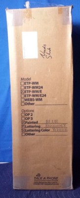 Talk-A-Phone ETP-WM/E EMERGENCY Painted Blue Stainless Economy