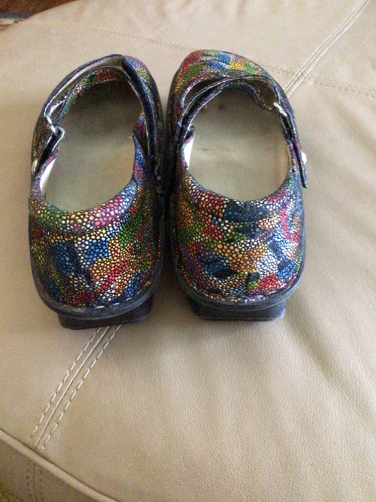 Alegria 42 Colorful Leather Mary Janes Size 11 PreOw… Gem