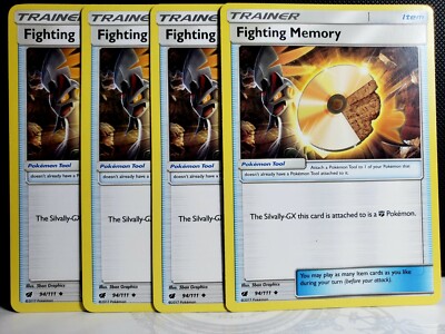 Pokemon - 4x Fighting Memory 94/111 - Trainer - Crimson Invasion - NM ...