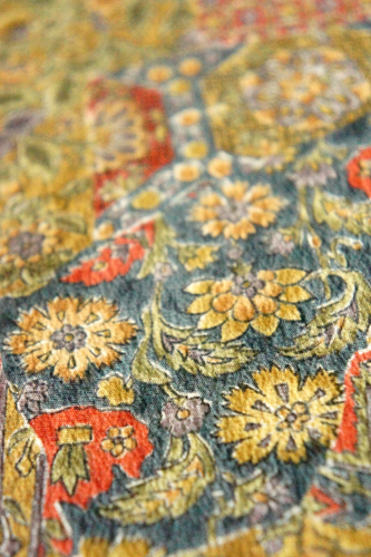 Vintage Japanese Kimono Silk Fabric Gold Crepe Patchwork 105cm(42") - Picture 12 of 12