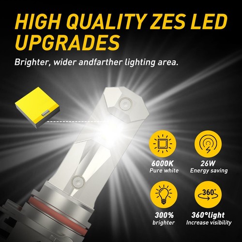 AUXITO WIRELESS KIT Xenon White LED Headlight High Beam 9005 HB3 Bulb Hot Sales - Picture 2 of 9