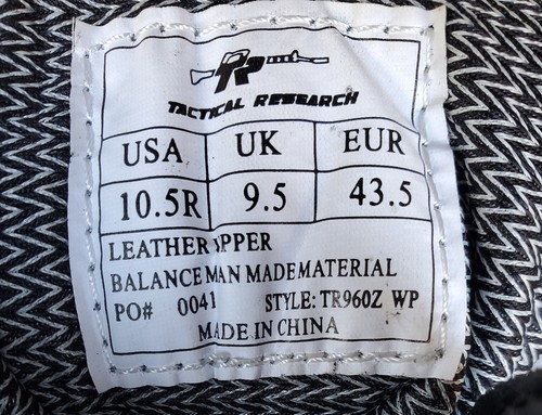 Stivali Khyber Belleville Tactical Research ~ Uomo 10,5 ~ NUOVI ~ Impermeabili ~ TR960Z WP ~ Zip - Foto 13 di 13