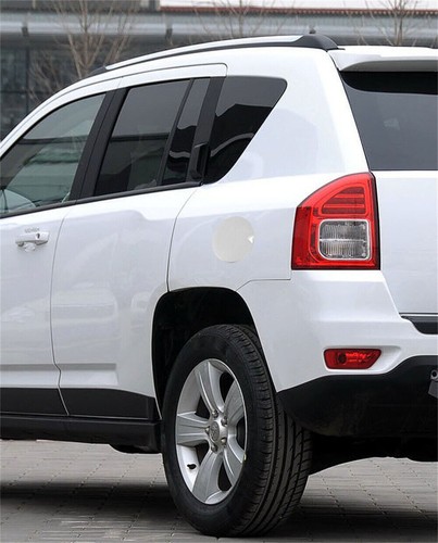 Cubierta de tanque de llenado de combustible cromado de acero para Jeep Compass 2008-2016 puerta tapa de gasolina moldura - Imagen 7 de 8