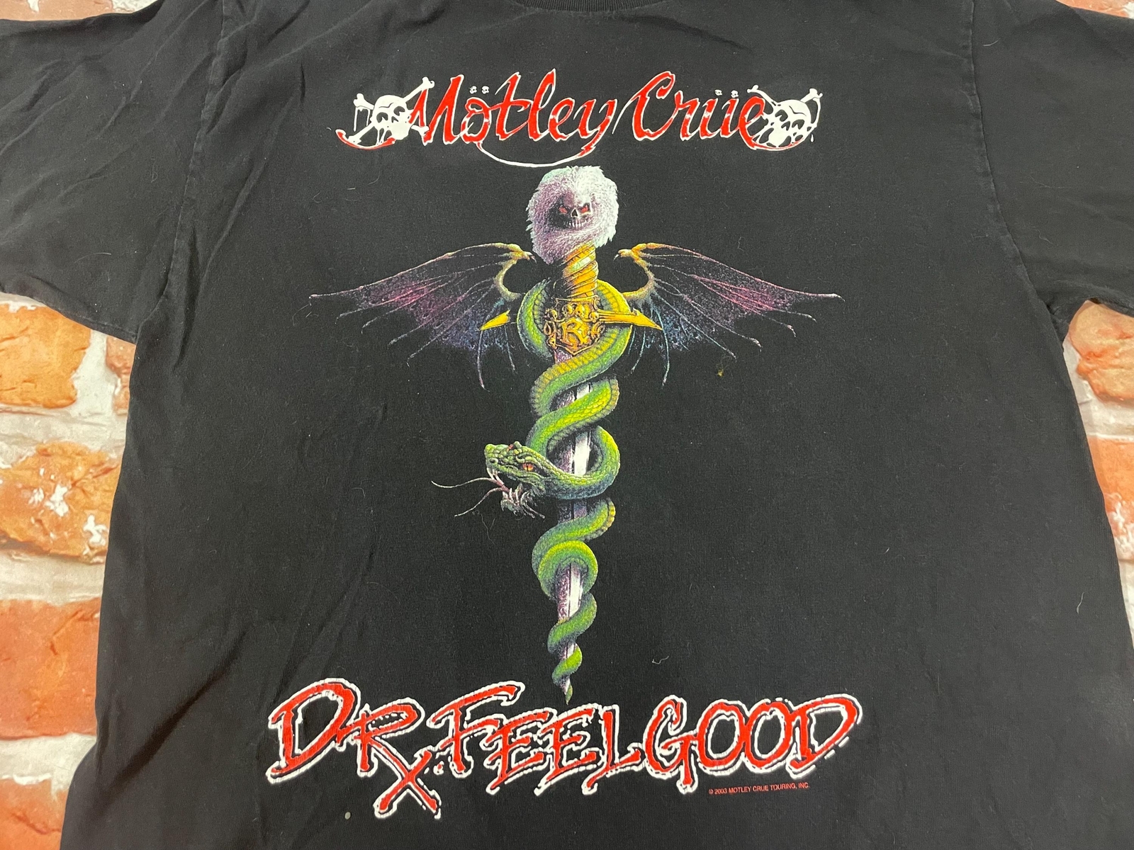 2003 Motley Crue Dr Feelgood vintage shirt - sz L - Winterland metal band y2k