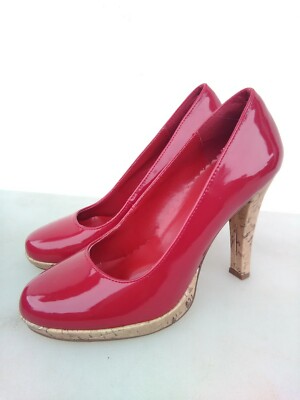 WILD DIVA Shoes Damenschuhe red pat High Heel 12 cm Plateau Pumps 
