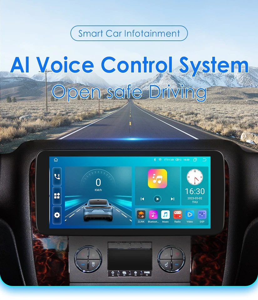 10.3''Car Stereo Radio Navigation For Jeep Grand Cherokee Dodge Chrysler Carplay Foto 3 de 4