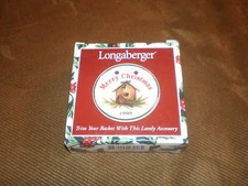 Longaberger 1999 Christmas Popcorn Basket Tie-On