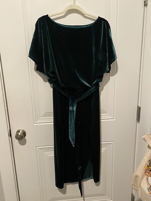slim fit dress slacks Kensie Green Button Up Dress, S  Second Serve Resale