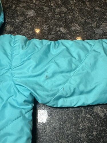 Columbia Youth Girls Big Fir Reversible Jacket Blue Geyser/Sea Ice XS/6 Hood - Picture 3 of 6