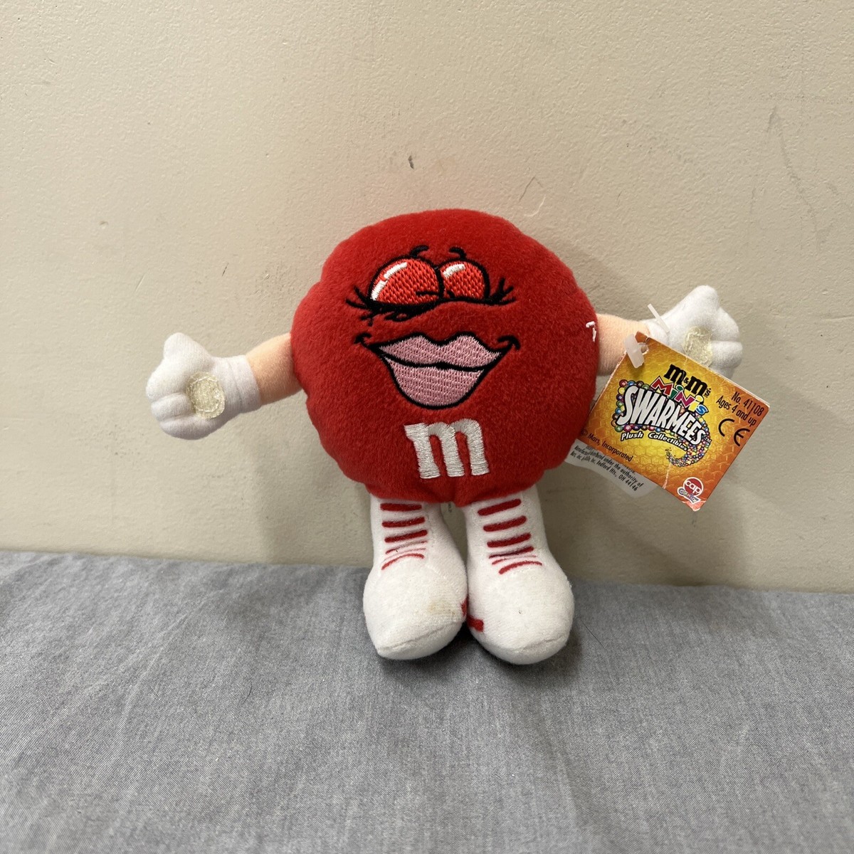 4 M&M Minis Swarmees Plush Lot Pesky, Rikki, Green & Orange FS